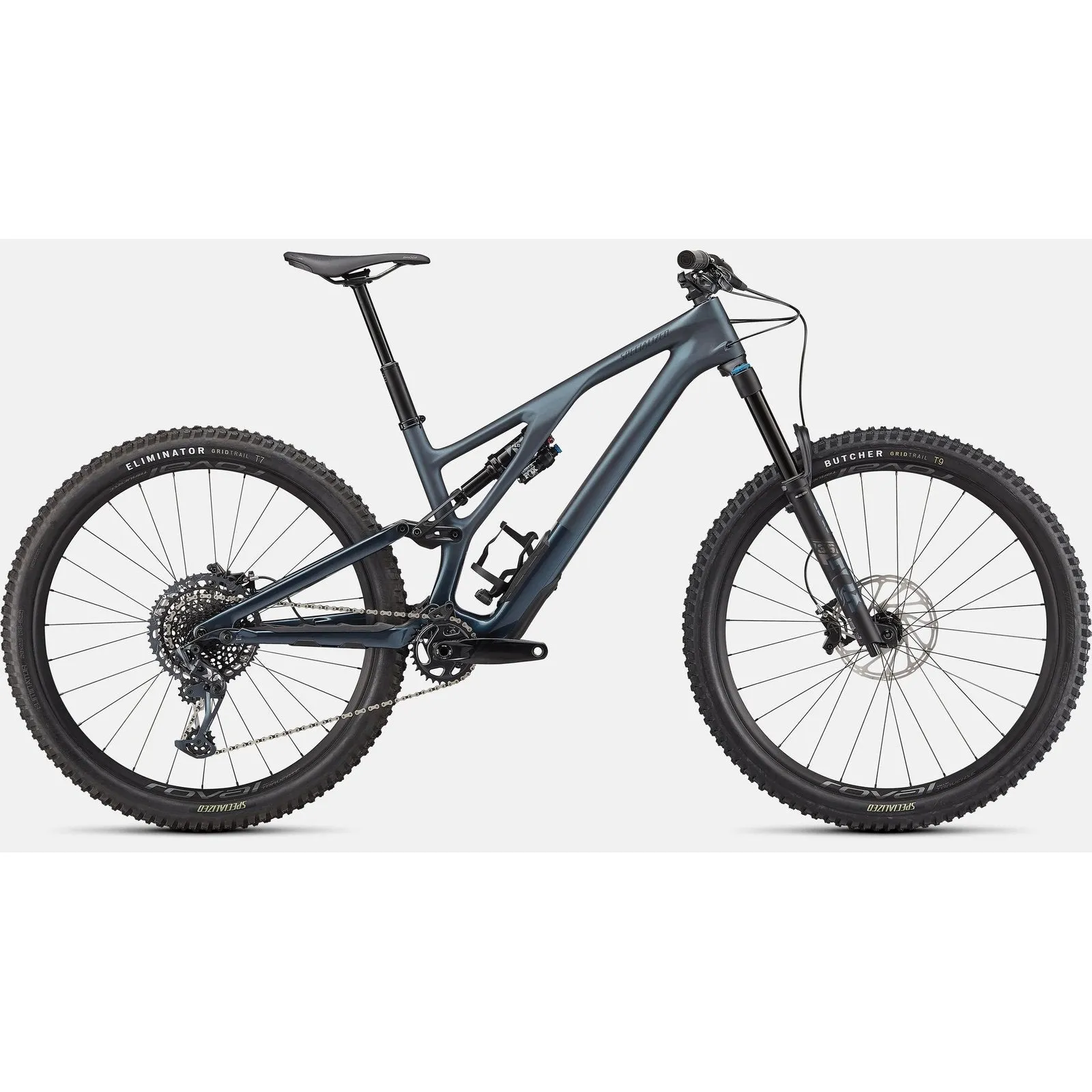 2022 Specialized Stumpjumper EVO Expert 29" Carbon Mountain Bike - S1, SATIN CAST BATTLESHIP / GLOSS CAST BATTLESHIP / BLACK