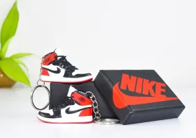 3D Sneaker Keychain With Box - AJ1 Black Toe