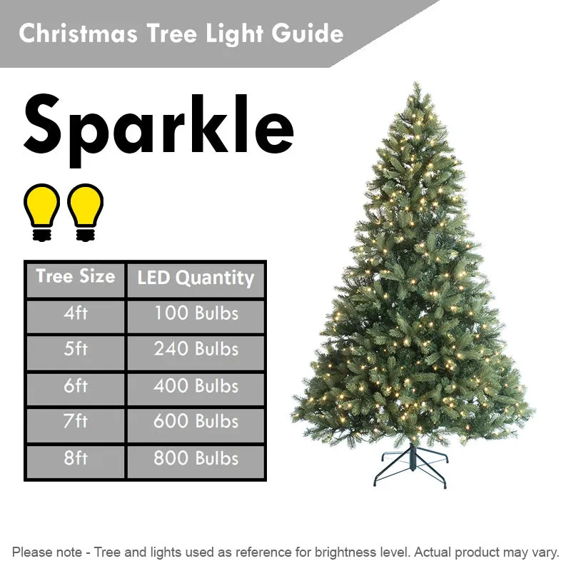 5FT Tall Artificial Tree Fiber Optic Colorful LED Pre-Lit Holiday Home Christmas Decoration with Flash Mode