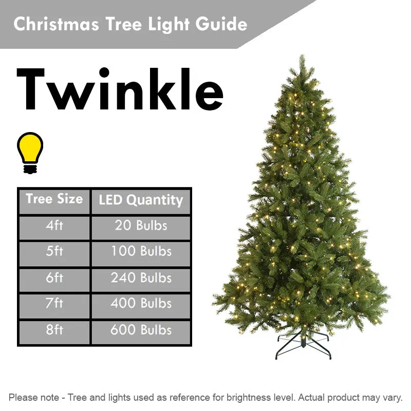 5FT Tall Artificial Tree Fiber Optic Colorful LED Pre-Lit Holiday Home Christmas Decoration with Flash Mode