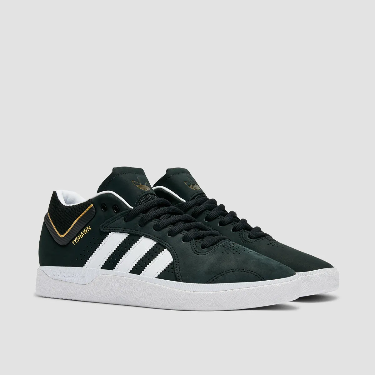 adidas Tyshawn Shoes - Core Black/Ftwr White/Gold Metallic