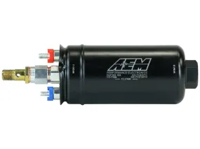 AEM 400lph Metric Fittings Inline High Flow Fuel Pump 044 Style E85 - 50-1009