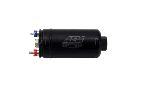 AEM High Flow Electric Fuel Pump In-Line 380 lph at 90 psi 10 AN Female O-Ring Inlet - 6 AN Female O-Ring Outlet