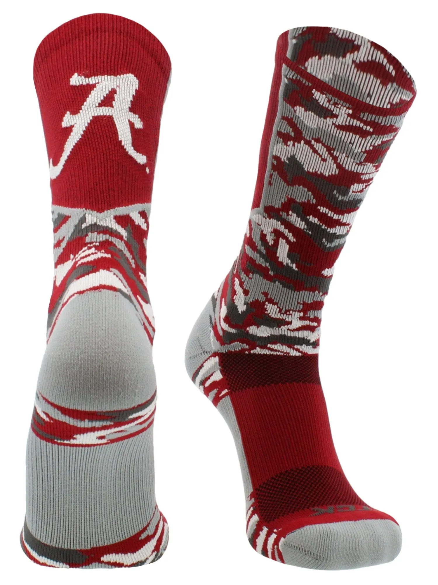 Alabama Crimson Tide Woodland Camo Crew Socks