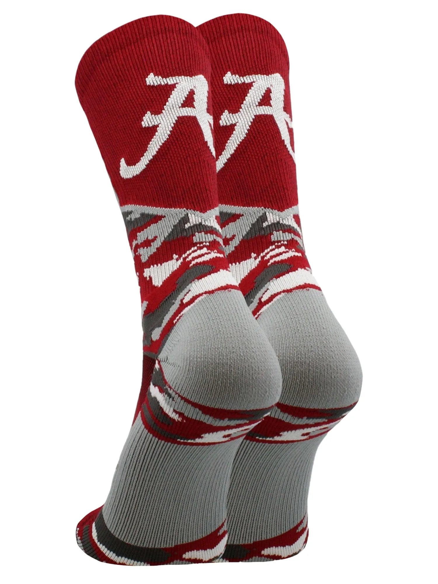 Alabama Crimson Tide Woodland Camo Crew Socks