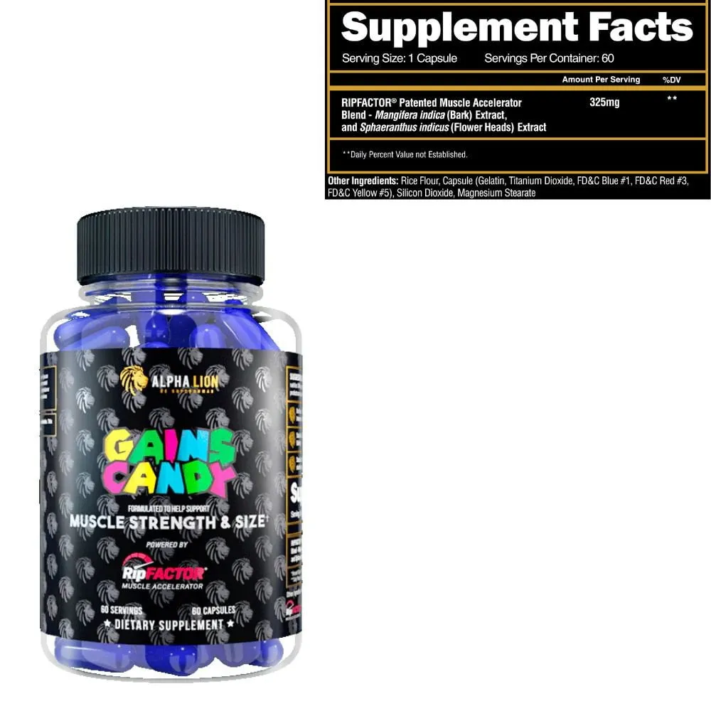 Alpha Lion Gains Candy Ripfactor 60 Capsules