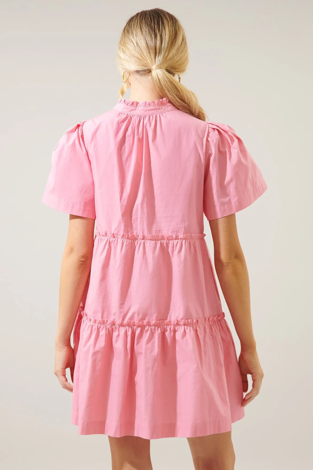 Amelia Tiered Babydoll Short Sleeve Dress