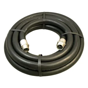 Apache 98108520 15 Foot Long Farm Fuel Transfer Hose with Male Couplings, Black