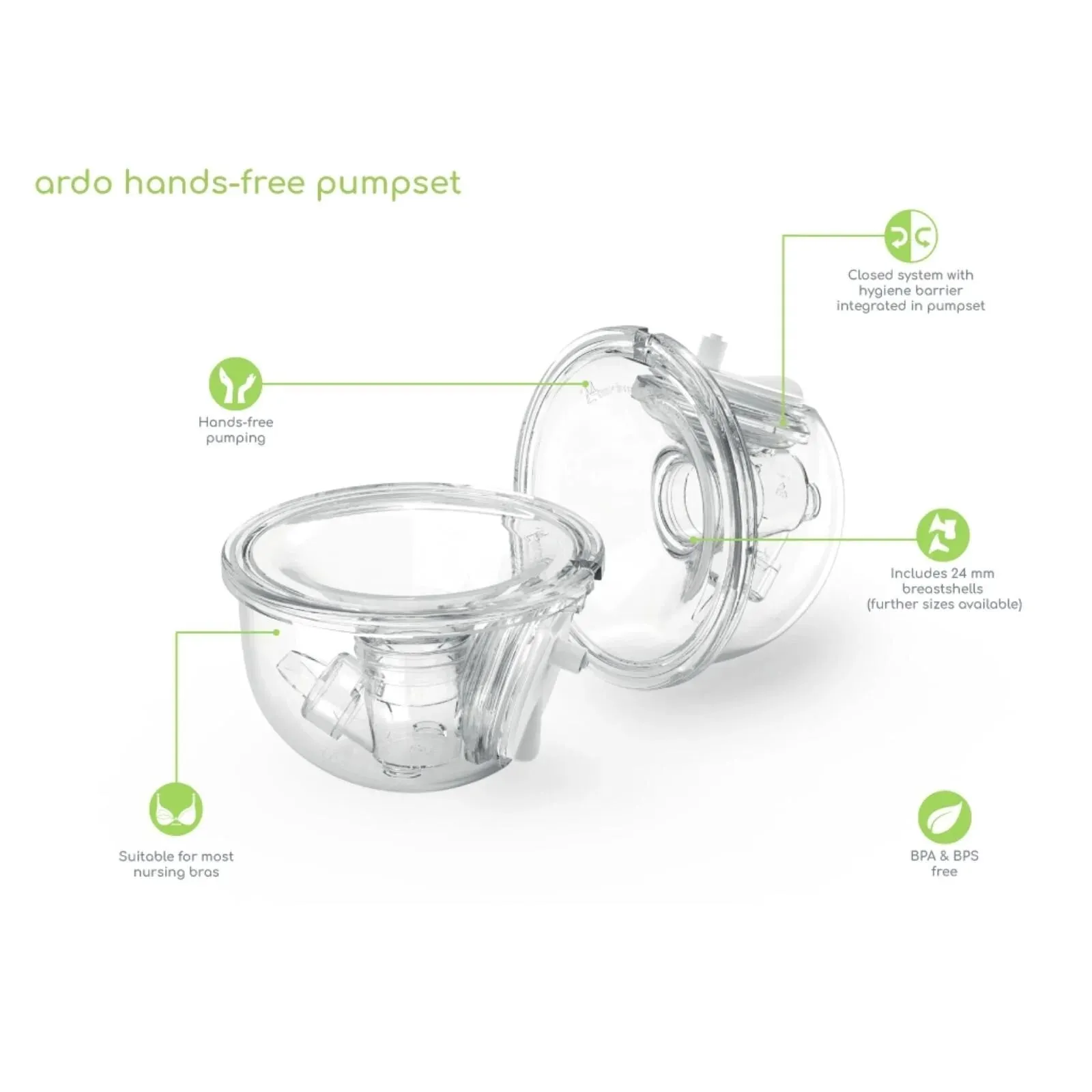 Ardo Hands Free Double Pump Set