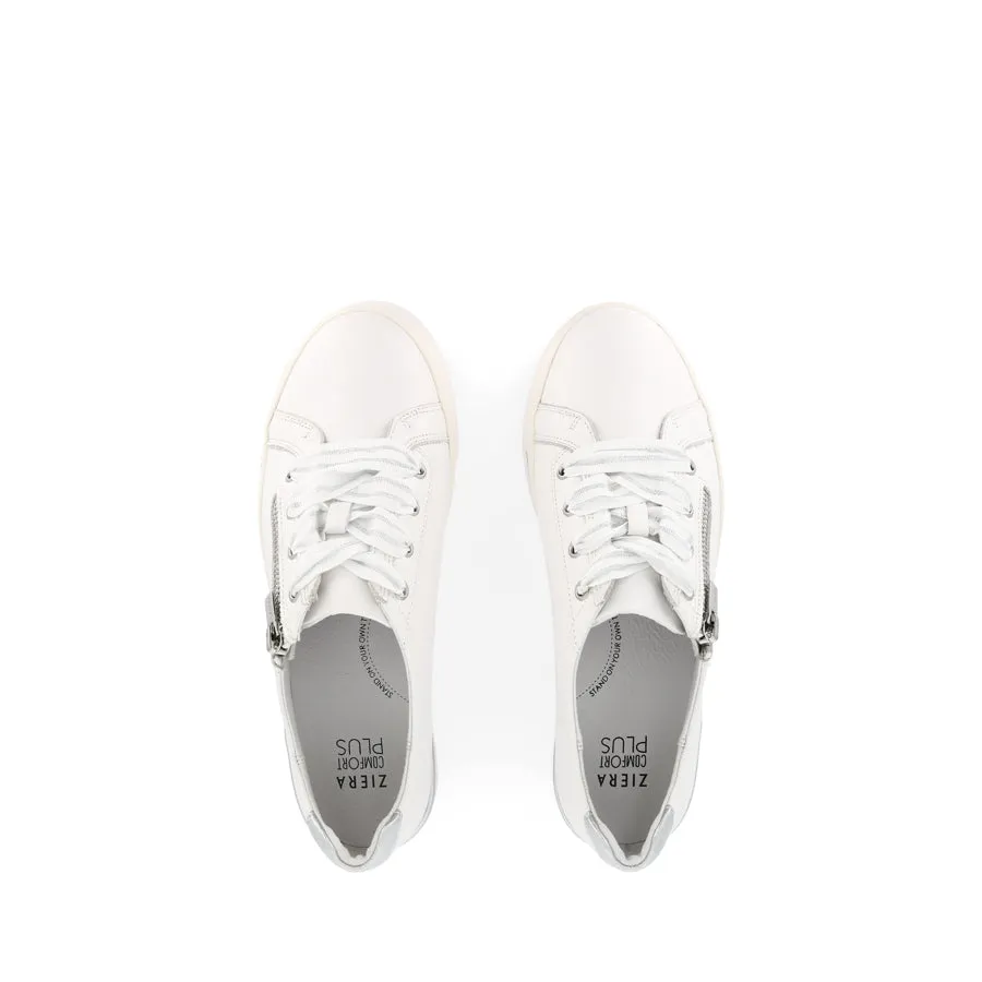 AUDRY W - WHITE SILVER LEATHER