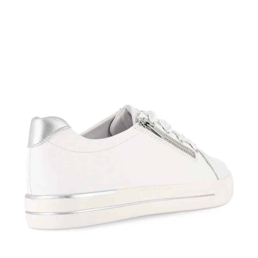 AUDRY W - WHITE SILVER LEATHER