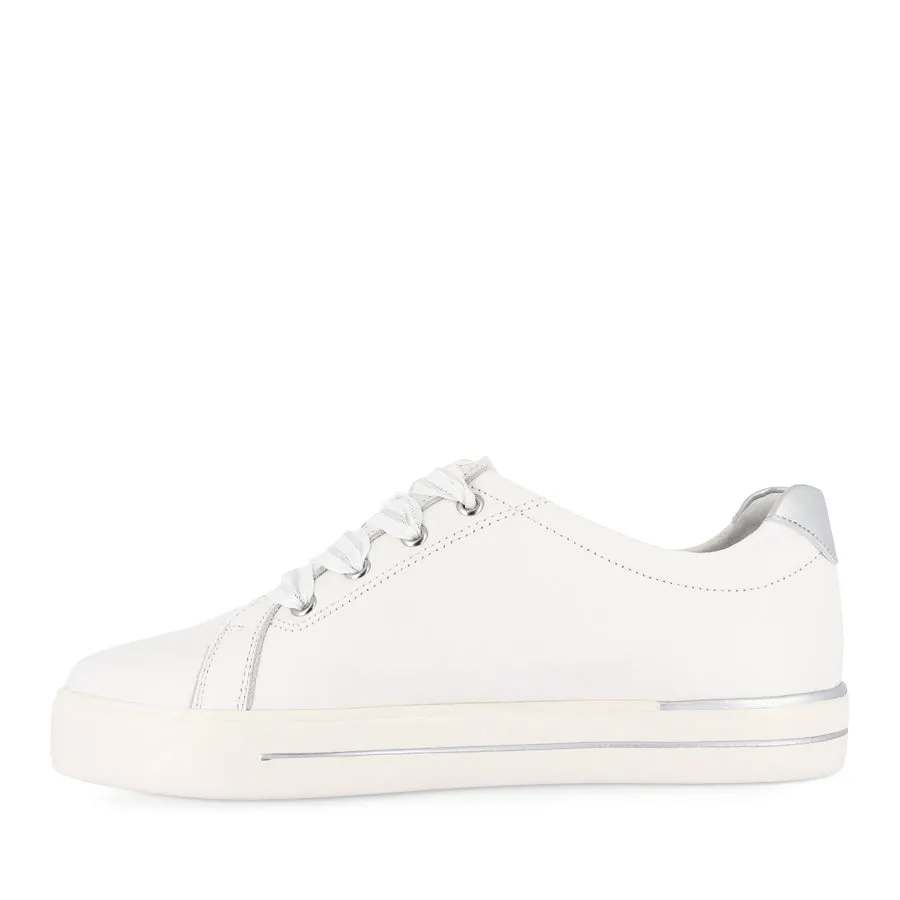 AUDRY W - WHITE SILVER LEATHER