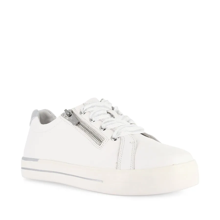 AUDRY W - WHITE SILVER LEATHER