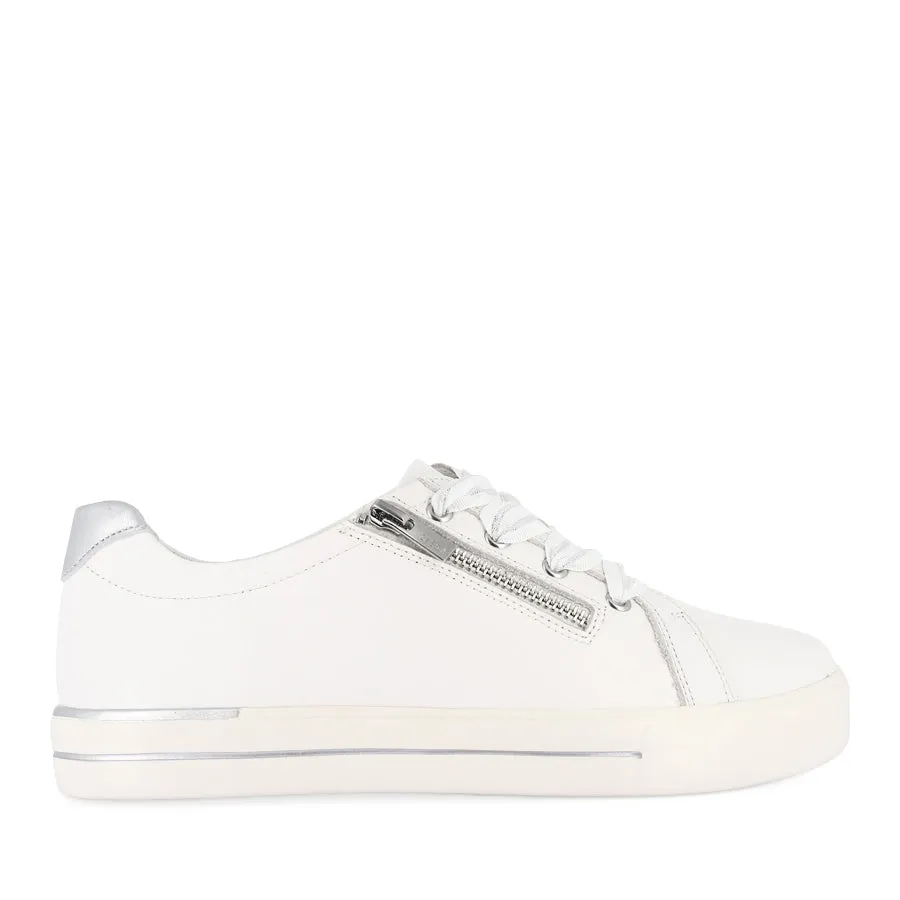 AUDRY W - WHITE SILVER LEATHER