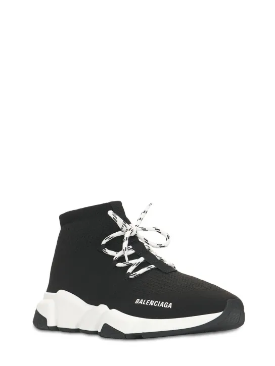 Balenciaga   Speed lace-up knit sneakers 