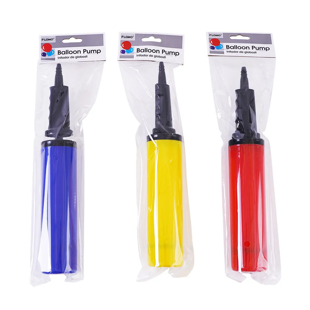 Balloon Pumps 11.8" X 2" , 3 Colors