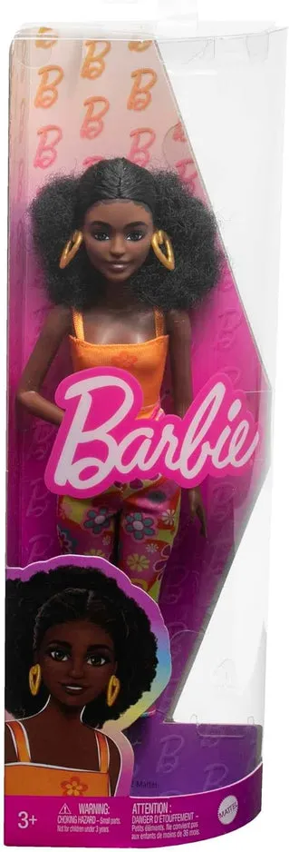 Barbie Fashionista - Orange Top & Flower Pants Doll