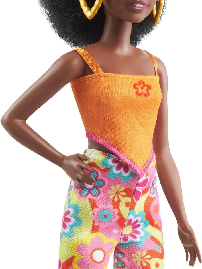 Barbie Fashionista - Orange Top & Flower Pants Doll