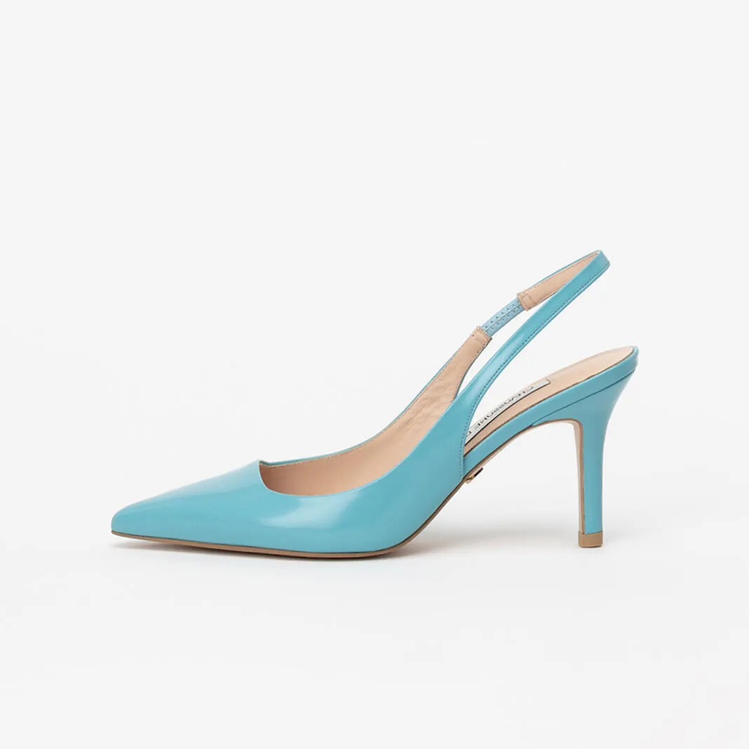 *BASICA SLINGBACK - blue, 6cm size Uk 3