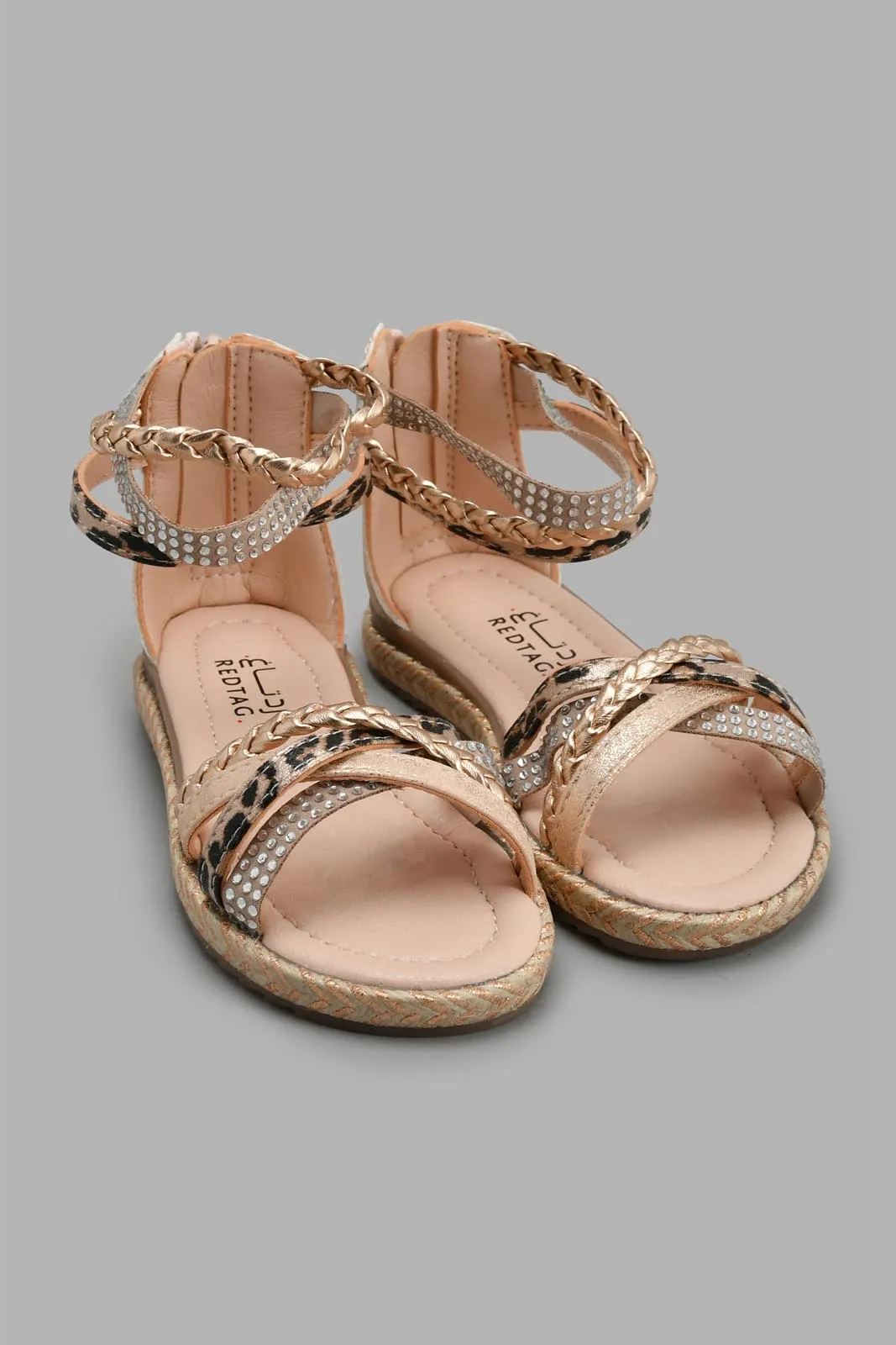 Beige Strappy Espadrilles Sandal