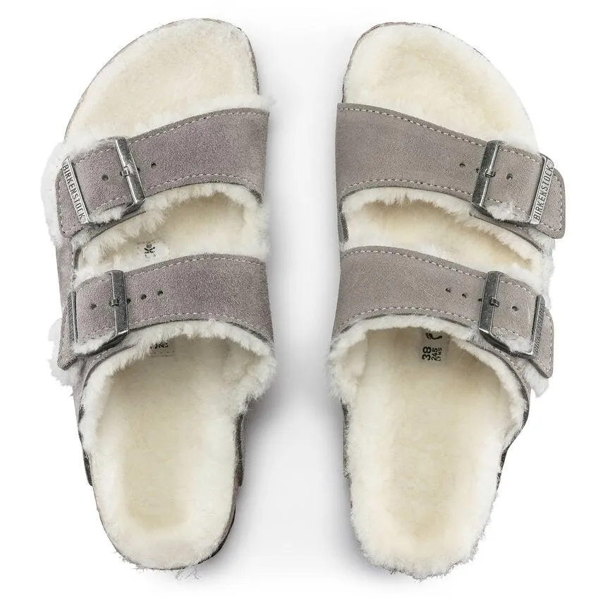 Birkenstock Arizona Shearling - Stone Suede