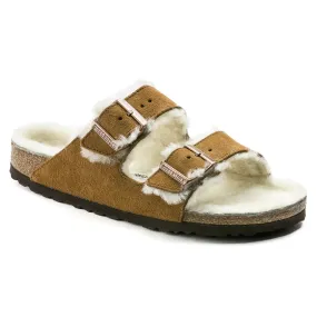 Birkenstock Arizona Shearling Suede Sandal in Mink