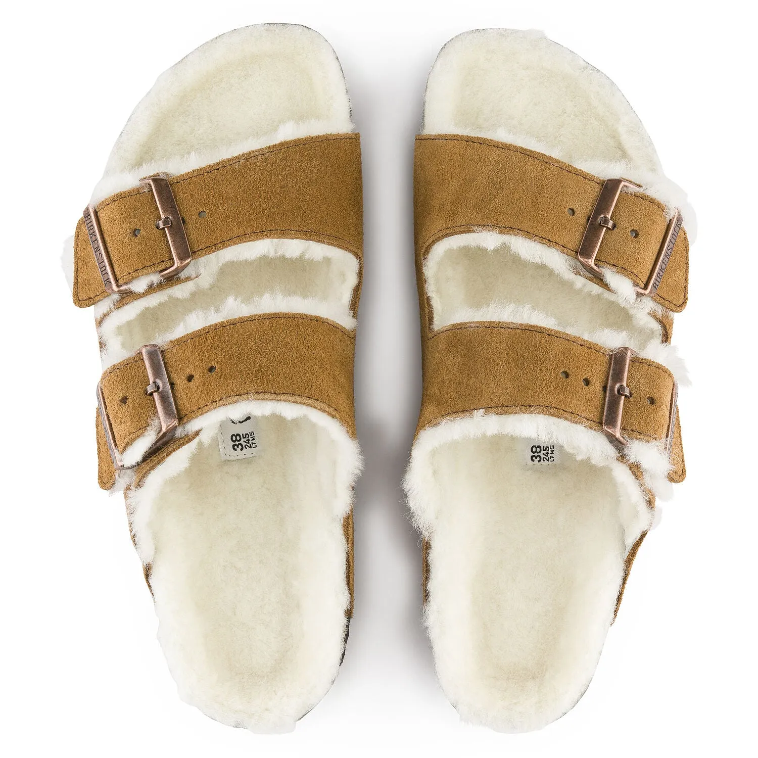 Birkenstock Arizona Shearling Suede Sandal in Mink