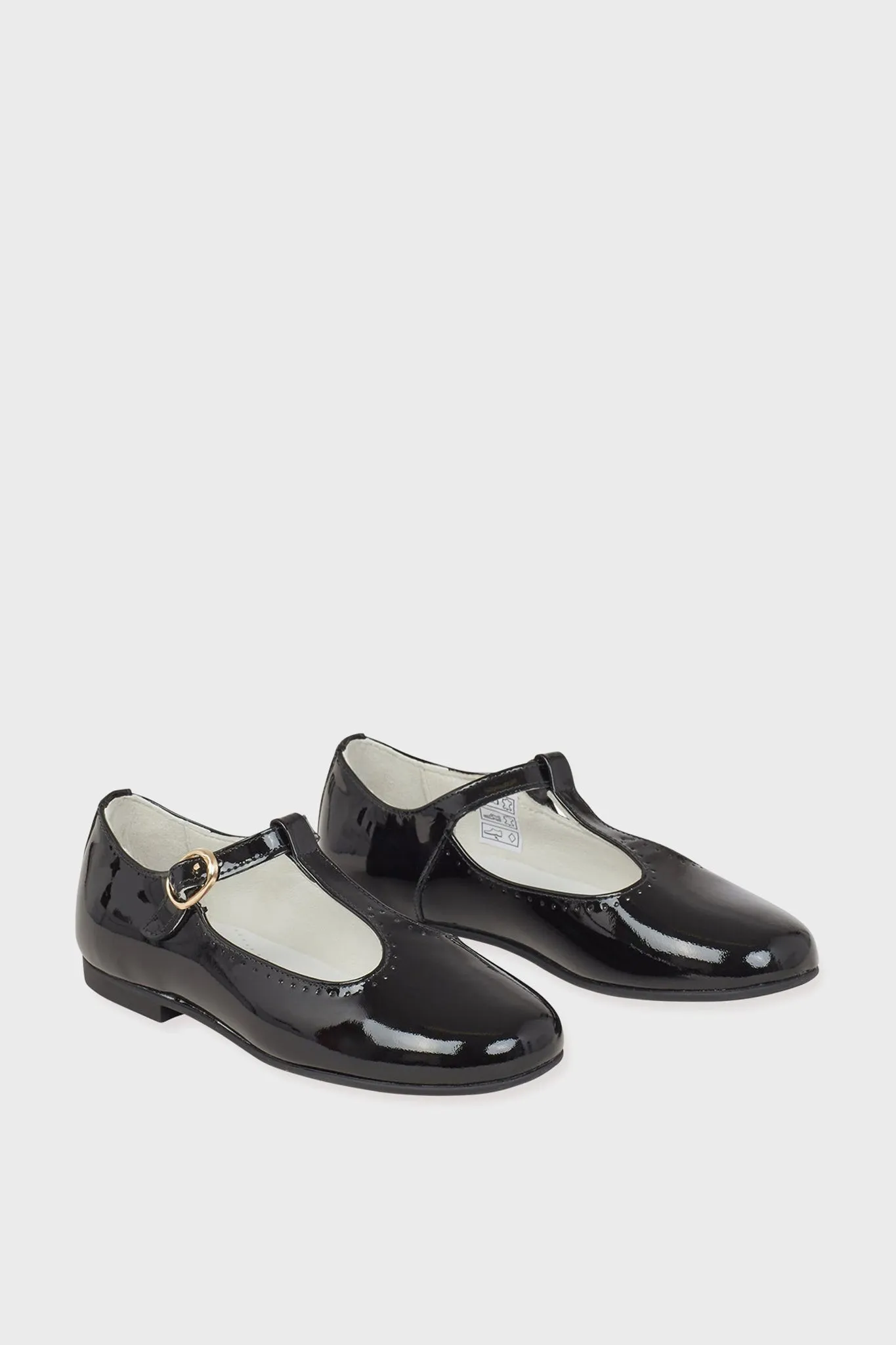 Black Patent Leather T Bar Shoes