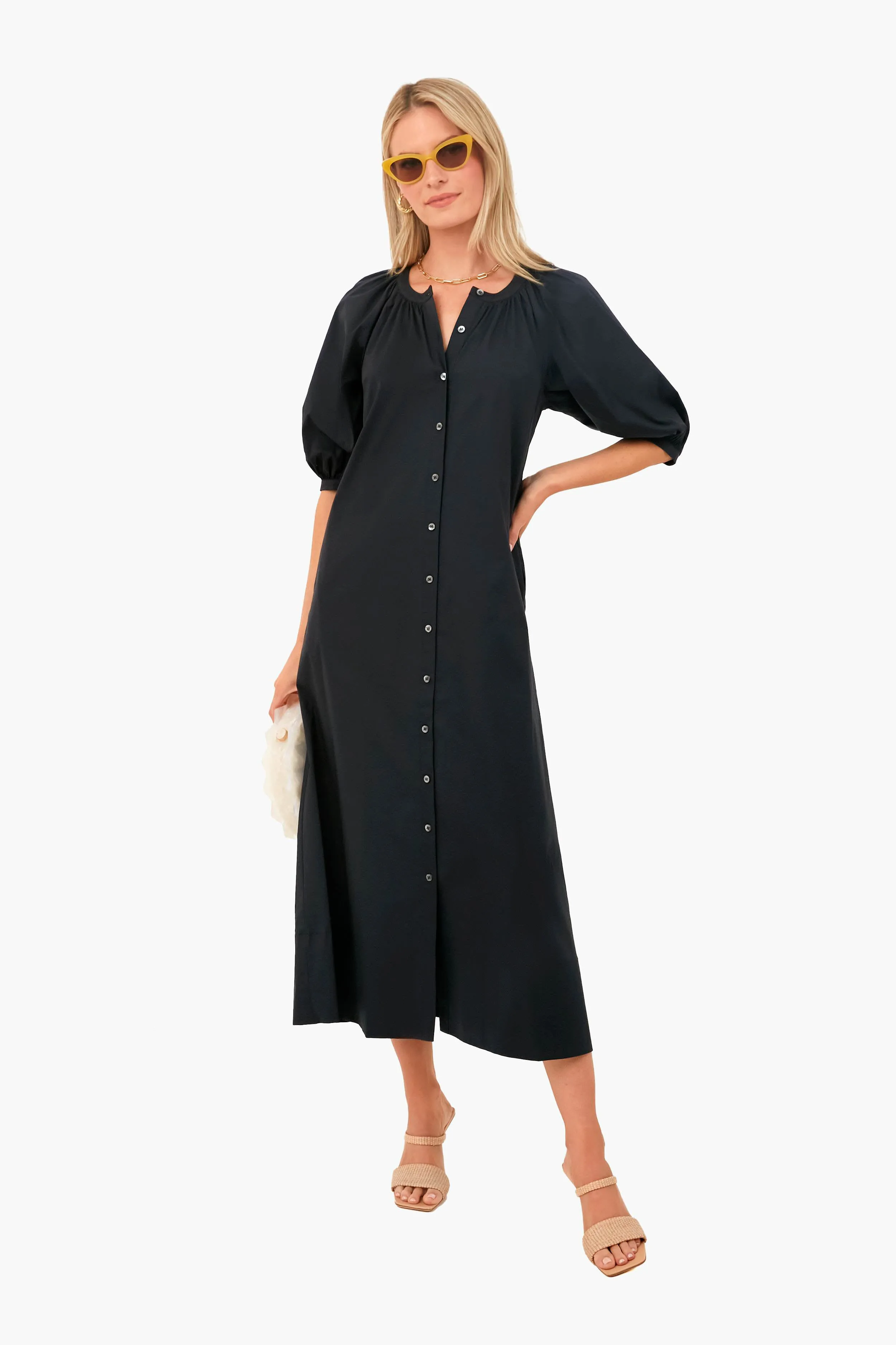 Black Vincent Midi Dress