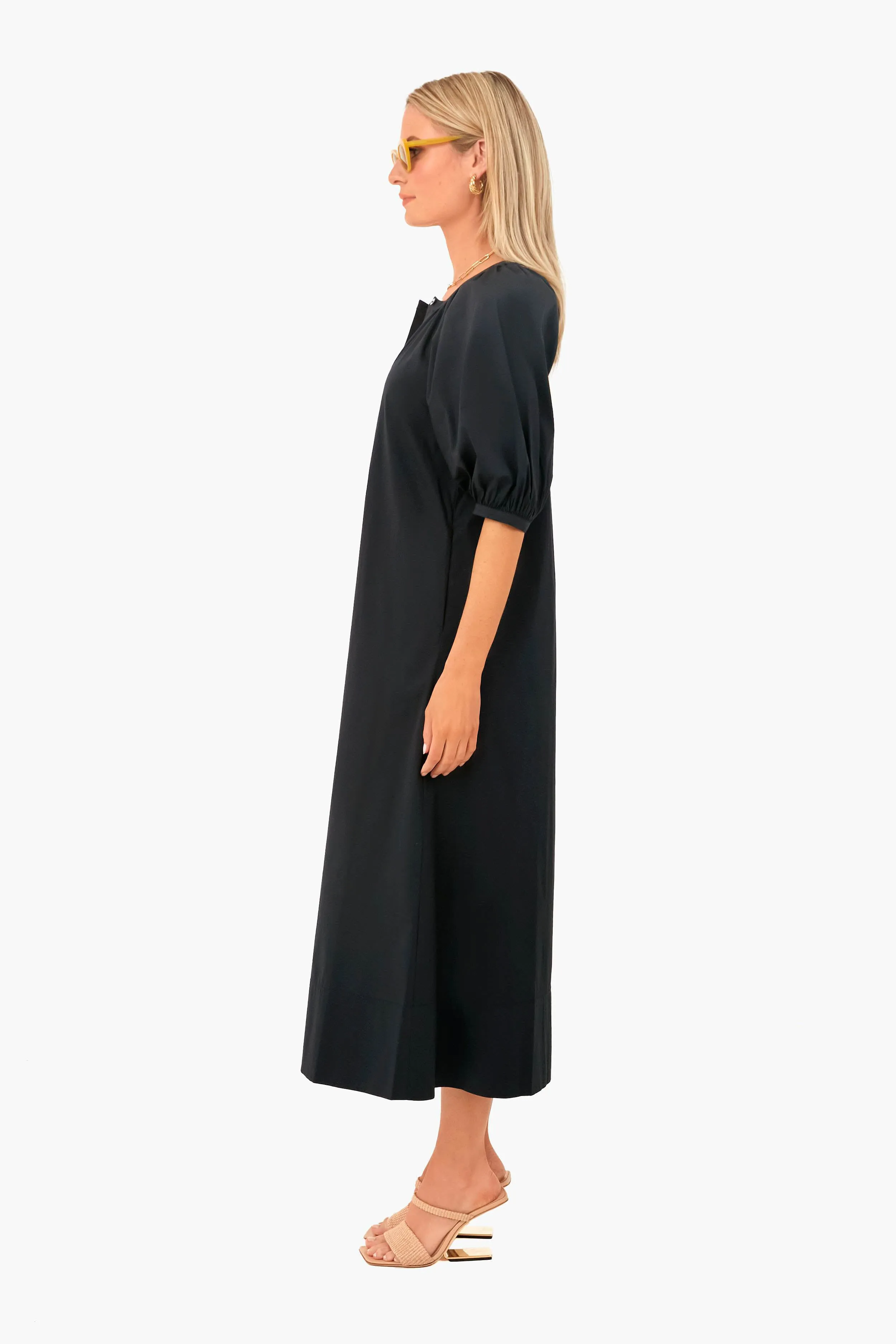 Black Vincent Midi Dress