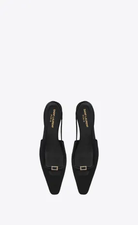 Blade Slingback Flats In Ottoman Fabric And Patent Leather