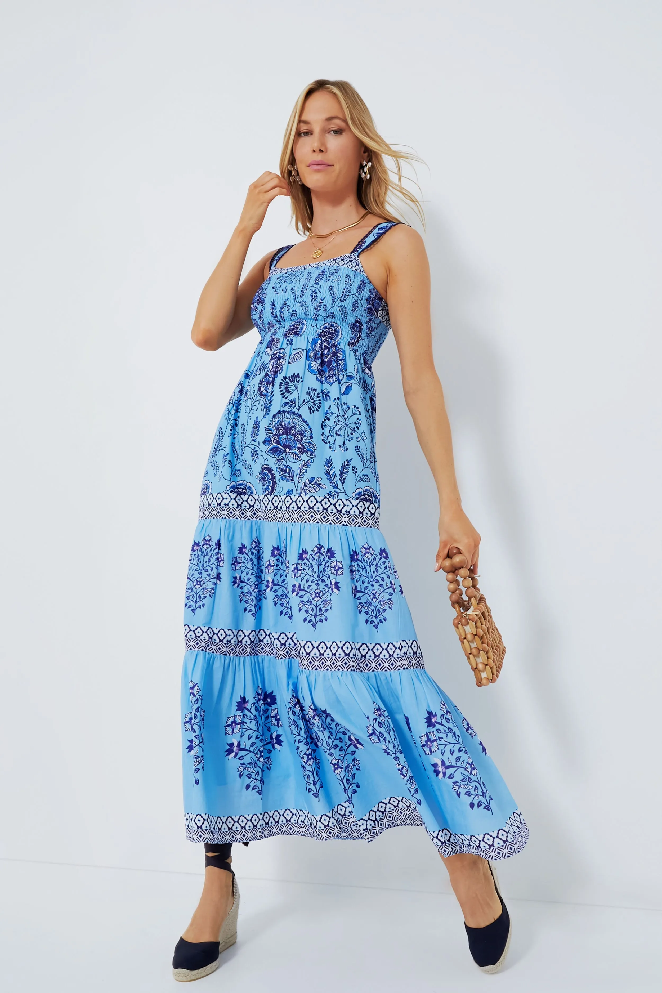 Blue Hebe Midi Dress