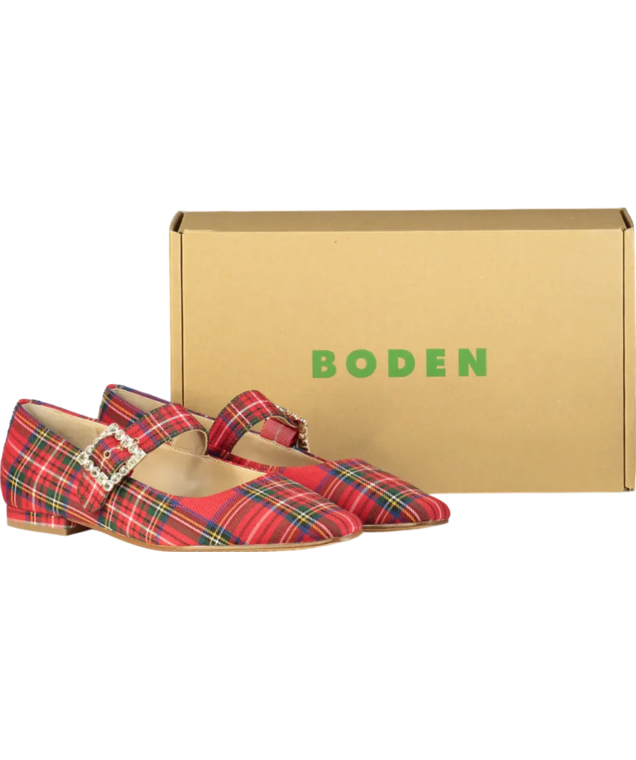 Boden Red Vic Chisel Toe Mary Janes UK 8 EU 41 👠