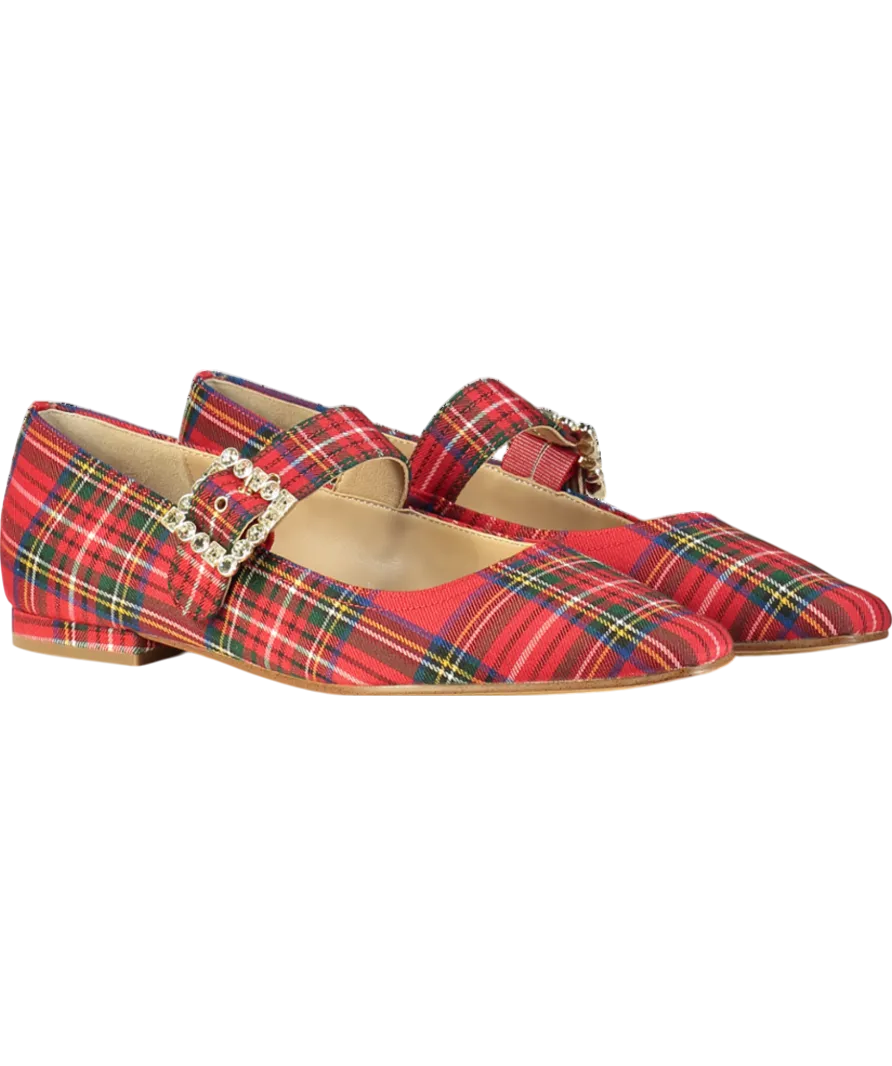 Boden Red Vic Chisel Toe Mary Janes UK 8 EU 41 👠