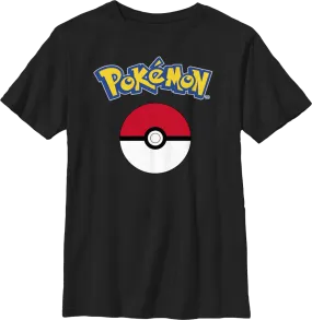 Boys Youth Poke Ball Logo Pokemon Shirt