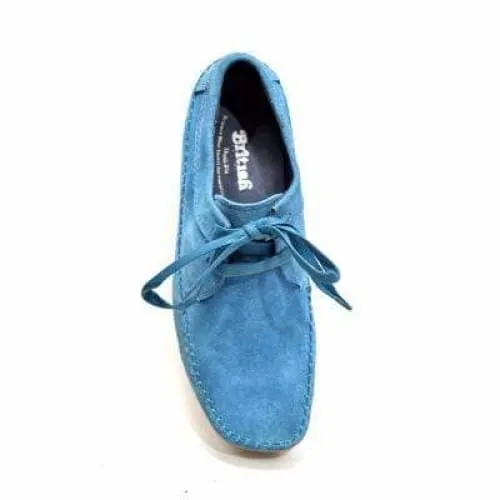 British Walkers Weaver Somerset Men's Aqua Blue Suede