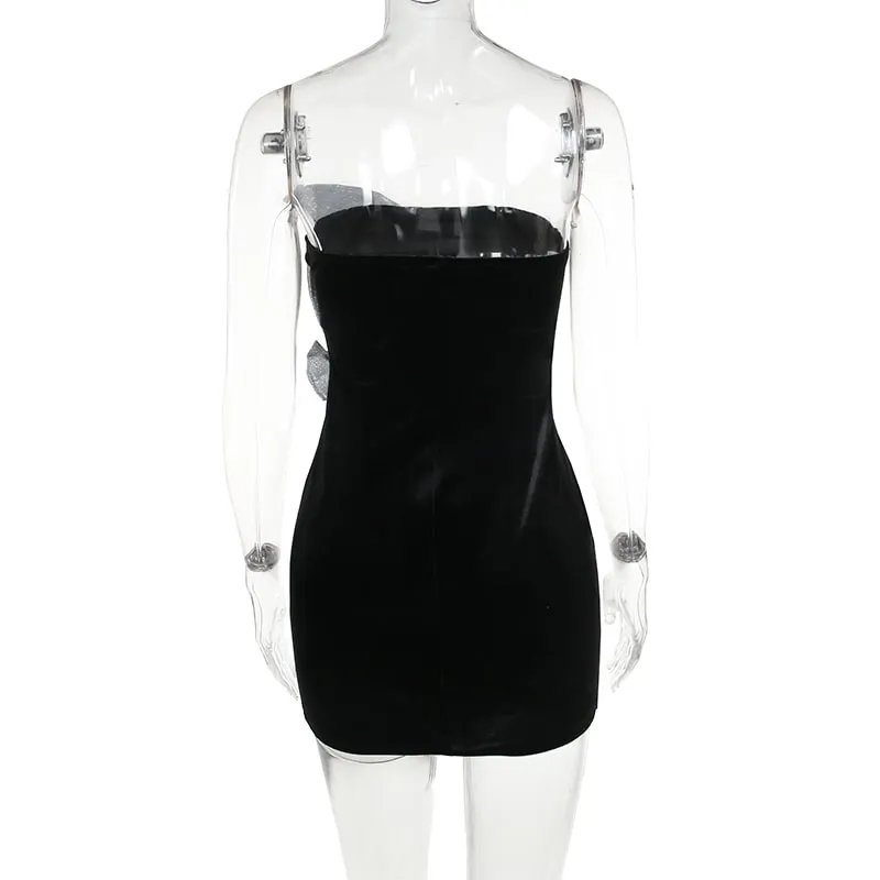 Britney Velvet Dress with Glittery Accent