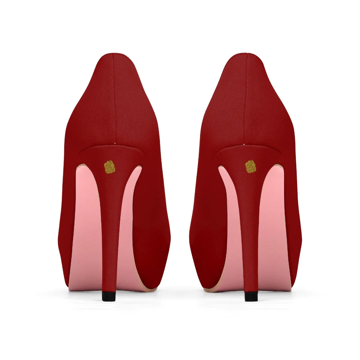 Burgundy Red High Heels, Solid Color Best Classic Women's Platform Heels (US Size: 5-11)