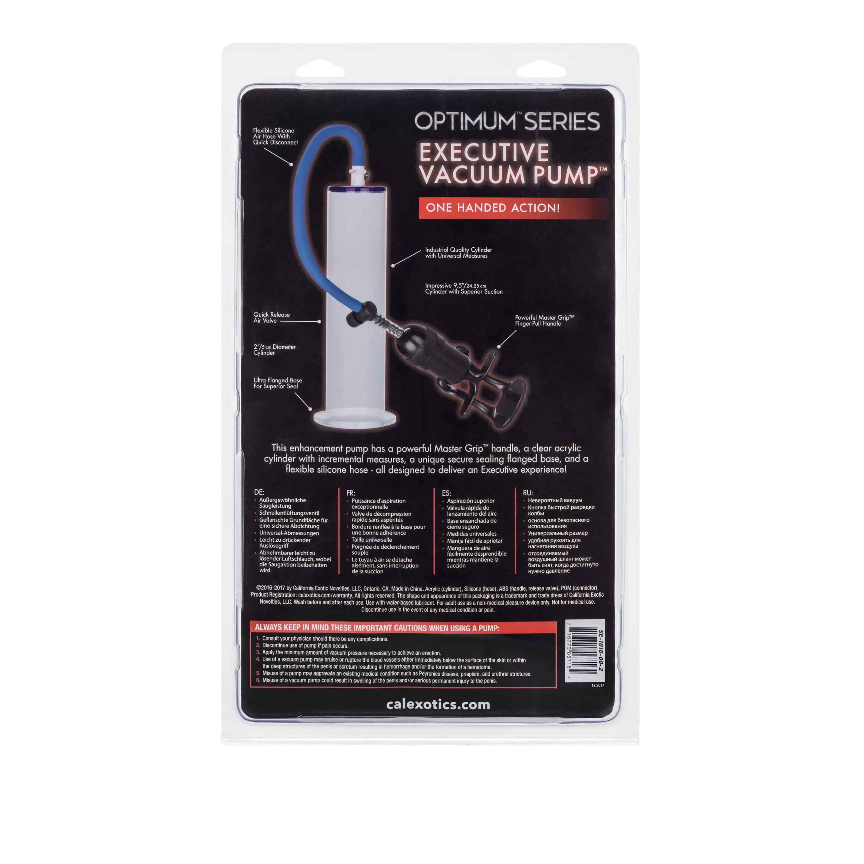 California Exotics - Optimum Series Executive Vacuum Penis Pump (Clear)