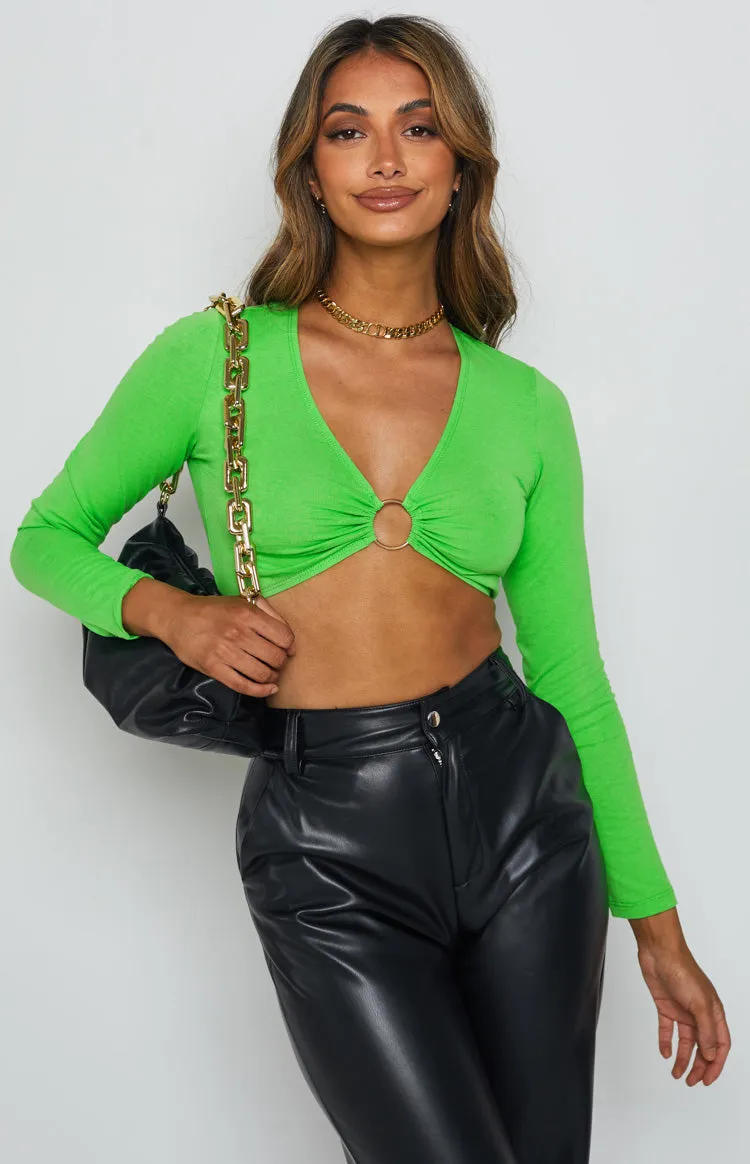 Camello Long Sleeve Crop Green