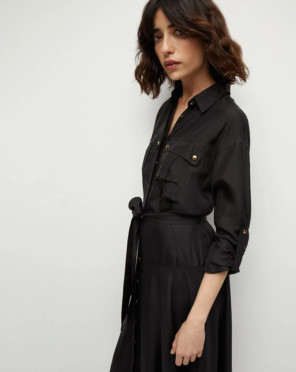 Camille Silk Shirtdress