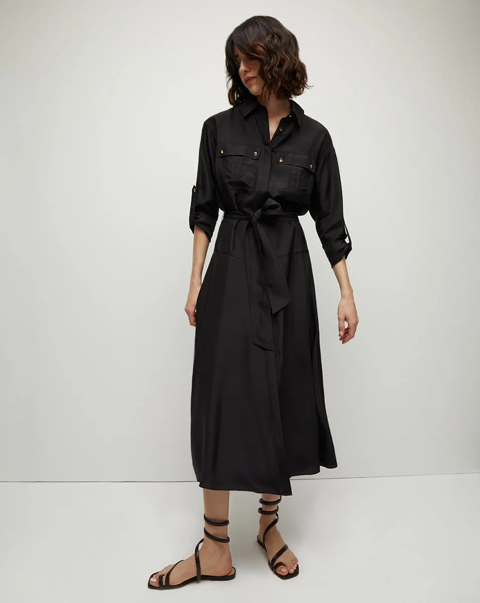 Camille Silk Shirtdress