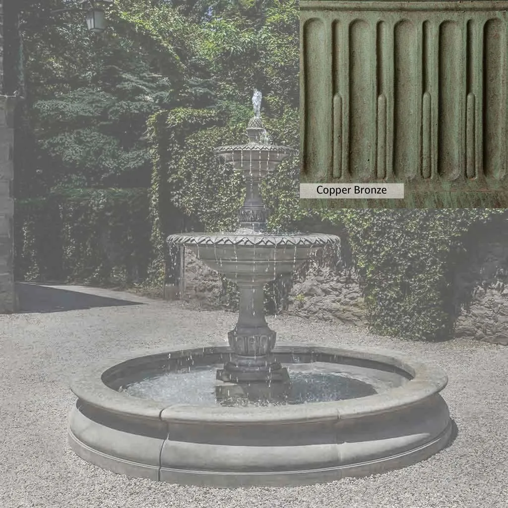 Campania International Charleston Garden Fountain in Basin