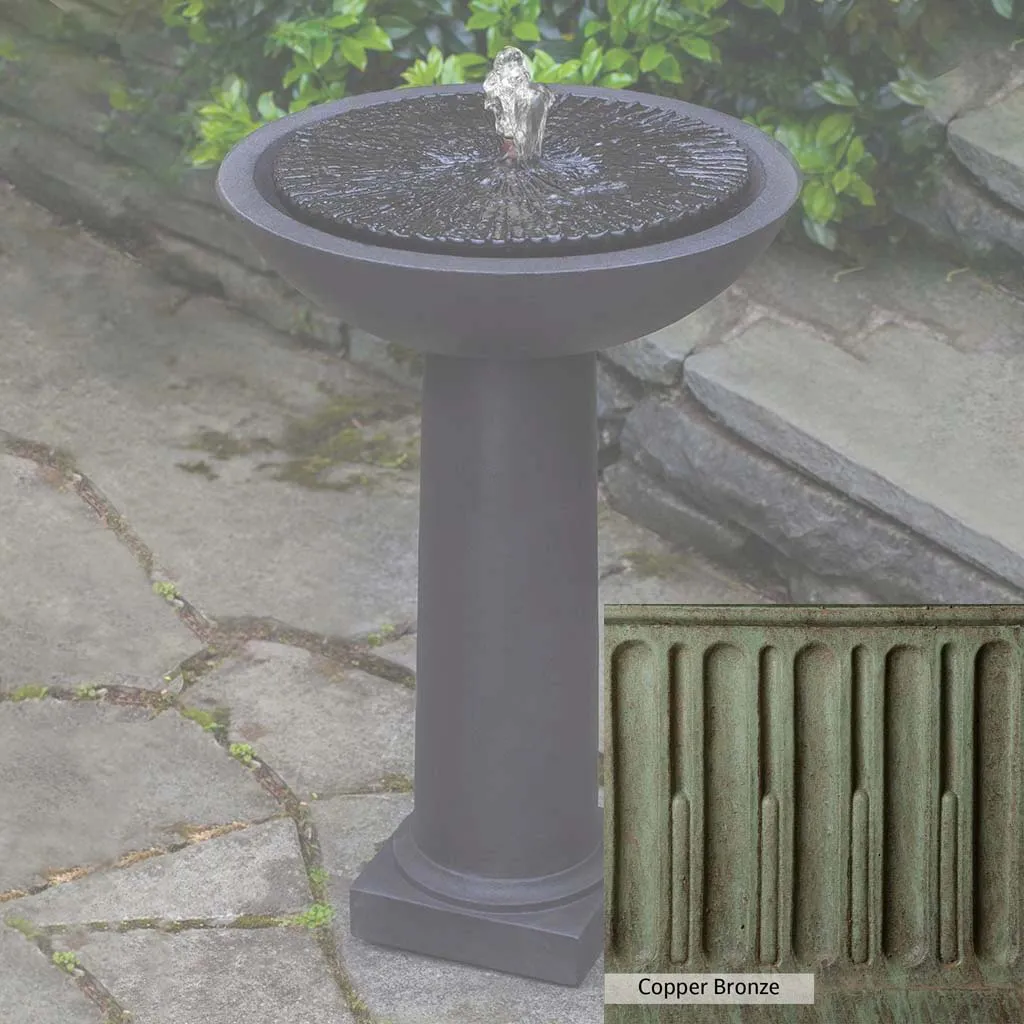 Campania International Equinox Birdbath Fountain