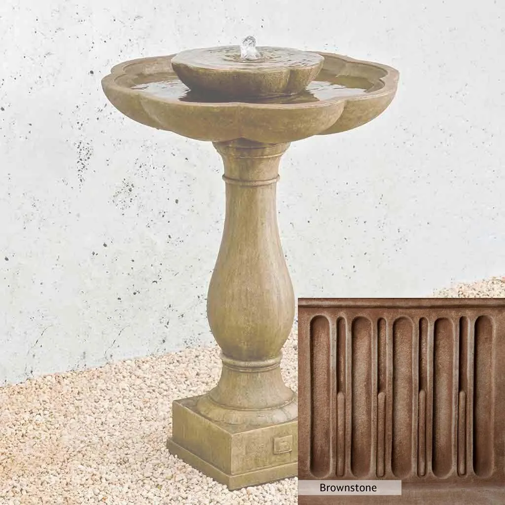 Campania International Flores Pedestal Fountain