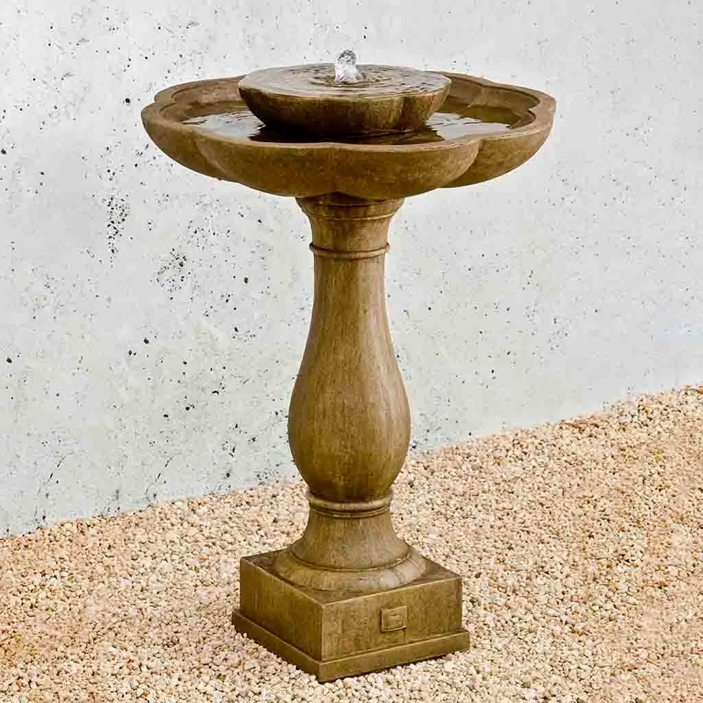 Campania International Flores Pedestal Fountain