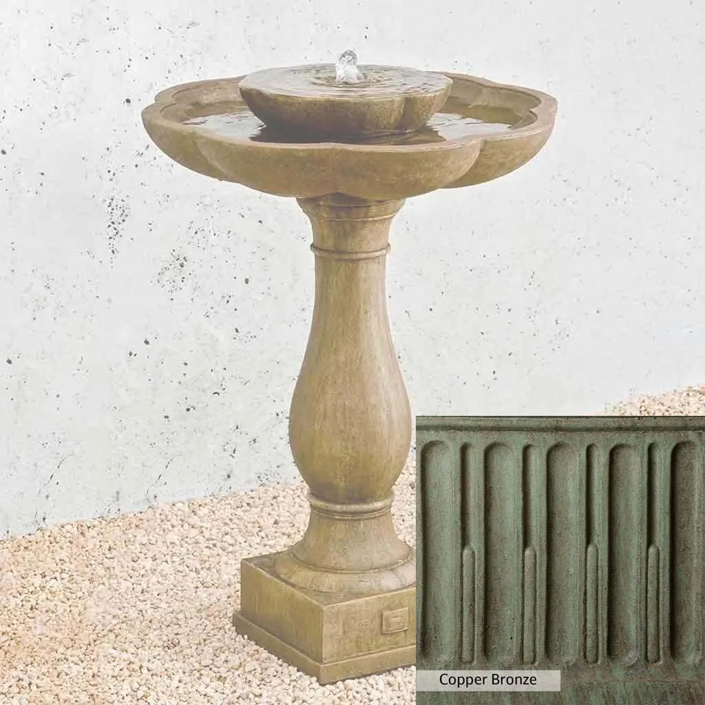 Campania International Flores Pedestal Fountain