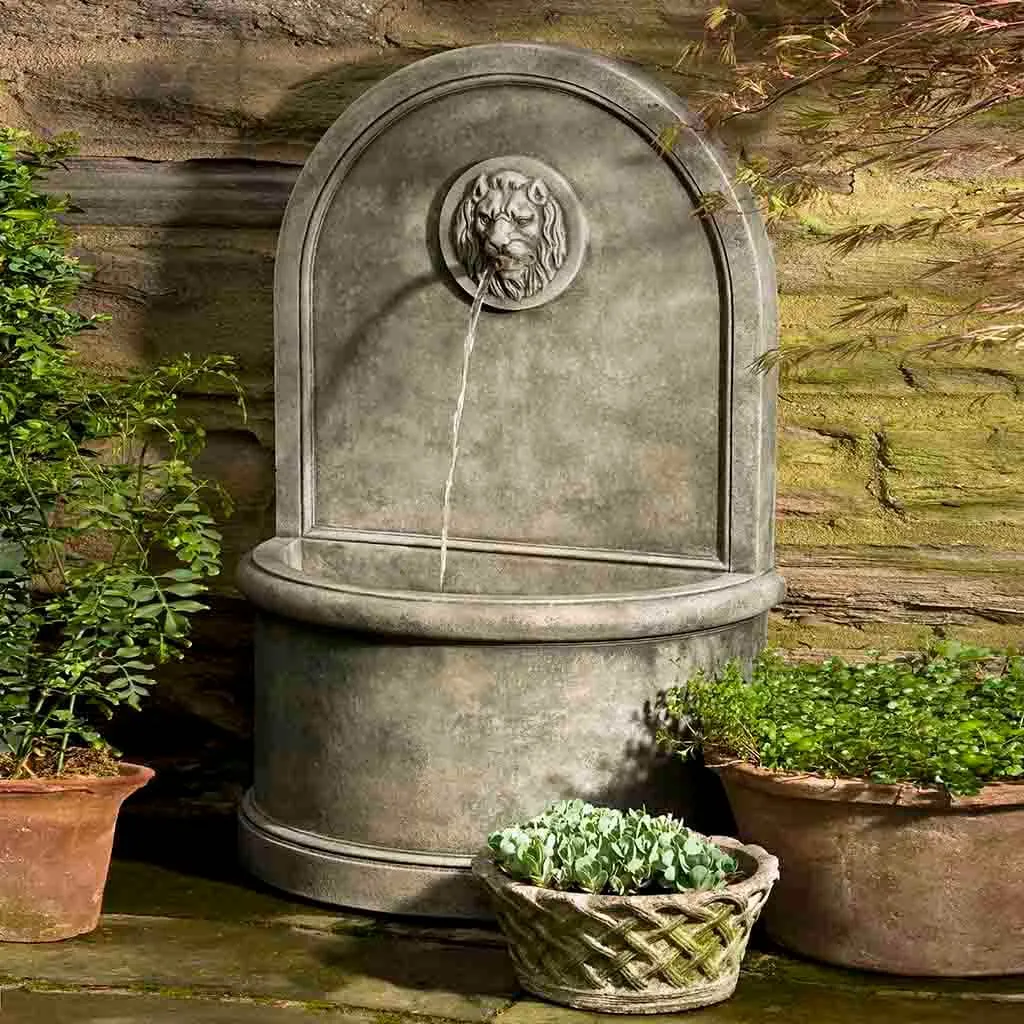 Campania International Lion Wall Fountain