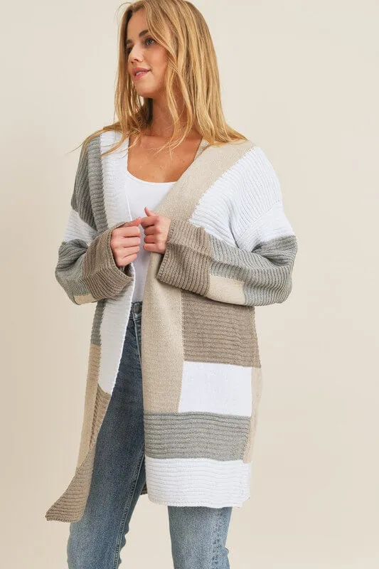 Carley Color Block Cardigan