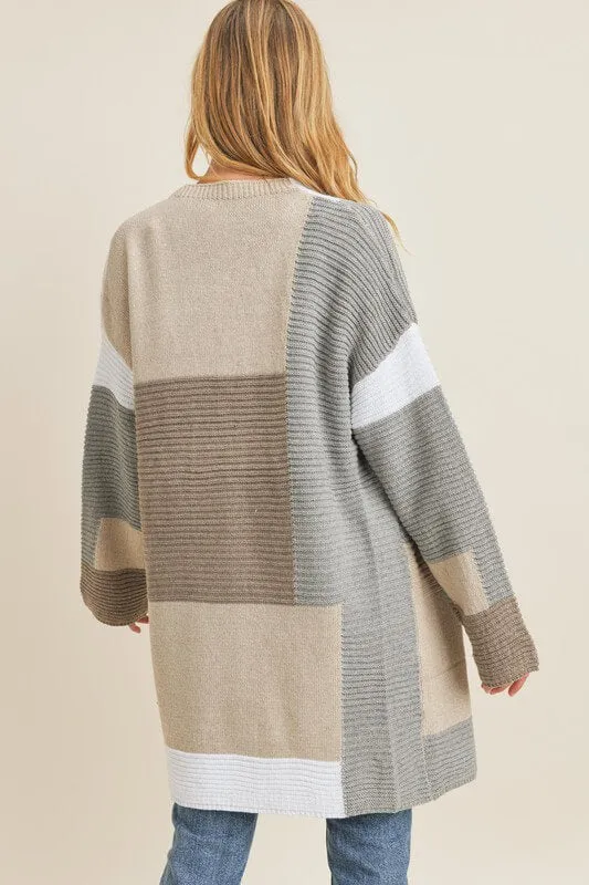 Carley Color Block Cardigan